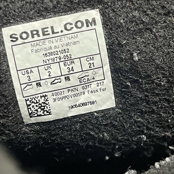 Sorel waterproof gray and turquoise‎ winter boots, size 3 - Picture 6 of 8